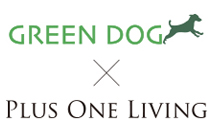 GREEN DOG × Plus One Living ロゴ