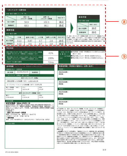 省エネ性能評価書